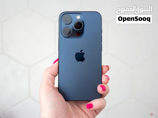 ايفون 15 بروماكس 256 جي بي لون ازرق شبه جديد ضمان 2 اشهر للبيع بسعر العرض