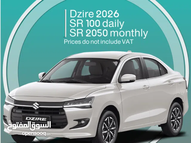 Suzuki Dzire 2026 for rent in Jeddah - Free Delivery for monthly rental