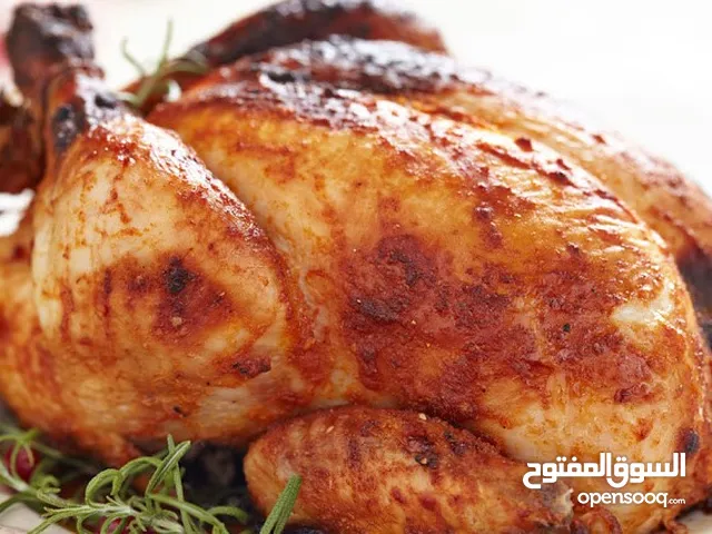 دجاج محمر محشي (رز او فريكة ) بطعم رائع و بنكهة البهارات اللذيذة تذوق الطعم الرائع الشهي دجاجة كاملة