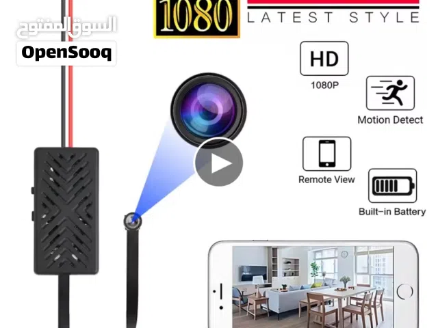كاميرا واي فاي صغيرة بدقة 1080 بكسل عالية الوضوح، كاميرا مراقبة وتسجيل تدعم خاصية كشف وتسجيل صوت