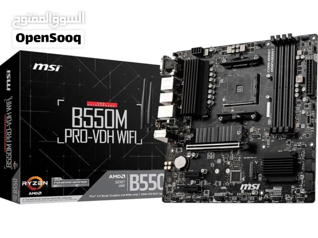 مذربورد ام اس اي لمعالجات رايزن MSI B550M PRO-VDH WIFI DDR4 FOR AMD RYZEN 3000 - 5000 MOTHERBOARD