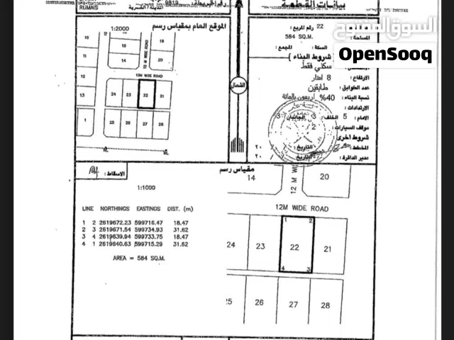 Residential Land for Sale in Al Batinah Barka