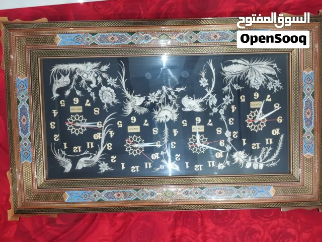 clocks, clock, wooden clock, handcraft, hand made, Iranian handcraft, copper design, Frame.