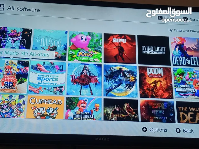 nintendo switchV2 نينتندو سويتش معدل بسعر خيالي الجهاز عليه فوق5000 لعبة قابلة للتنزيل مجانا.