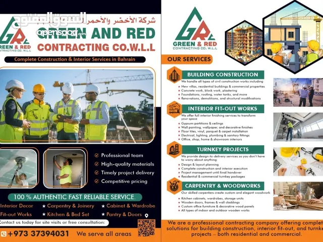 Buildings Construction Services AND interior Fit-Out service