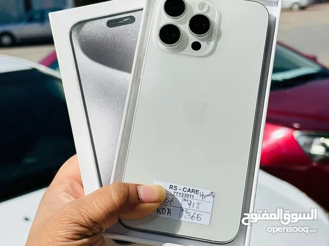 iPhone 15 Pro Max, 256gb White Titanium Arabic Apple Warenty 07-04-2025