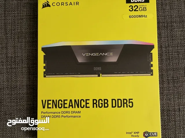 Corsair Vengence RGB RAM-32 GB- 6000 MHz- DDR5