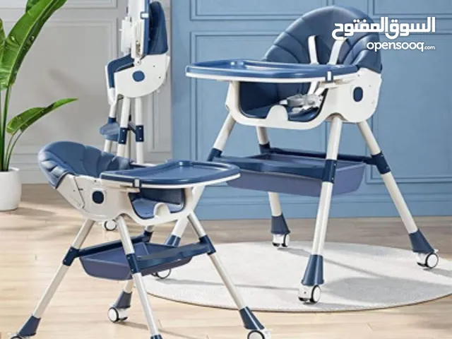 كرسي طعام مرتفع 2 في 1 للأطفال أزرق