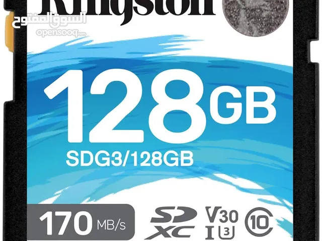 كرت ذاكرة لكميرات التصوير SD CARD128GB 170MB/S KINGSTON