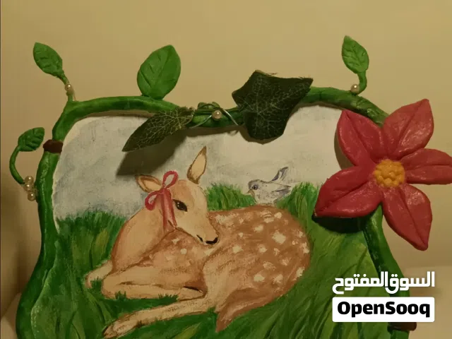 لوحة "رقيق القلب وعنوان الغزل" - رسم مائي يدوي بإطار 3D و حجم ورقة A5