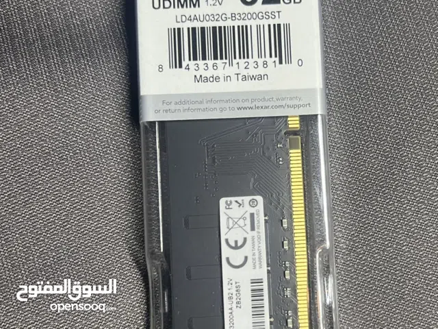 رام كمبيوتر مكتبي Lexar 32GB DDR4 3200MHz