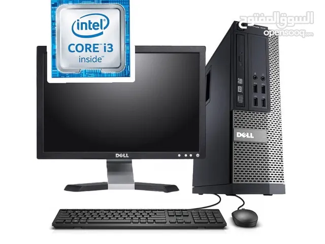 كمبيوتر pc icore 3 يصلح للألعاب والدراسة والمحلات البيع مع الشاشة نضيف جداً