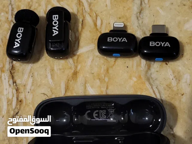 مايكرفون بويا ميني 2 اصلي استعما شخصي مع الكرتون شهرين مي في الميه كامل شاحن ومنفذ تايب سي وايفون