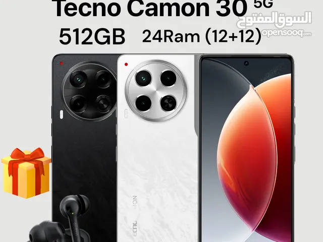 Tecno camon 30 5G الاصدار الجديد من تكنو  كامون 512G  24Ram (12+12) تيكنو