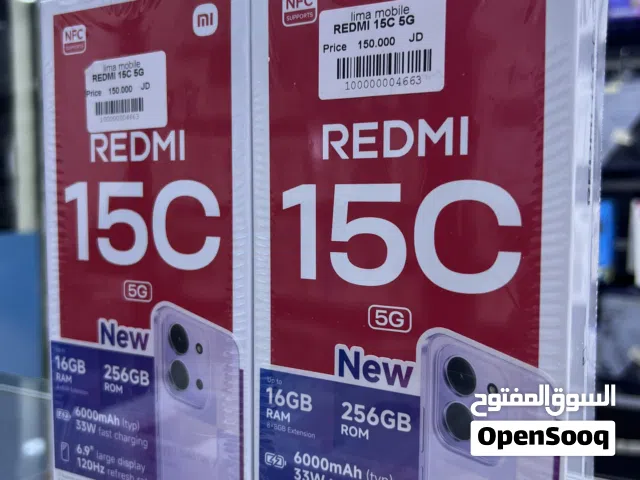 Rebmi 15C (5G) (256/12RAM) متوفر جديد كلين داخل ليما موبايل بسعر مميز بكفالة لوكيل الرسمي دخل لفرعين