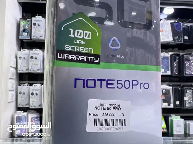 infinix Note 50 Pro (256 GB / 16 RAM)  انفنكس نوت 50 برو الجديد كليا  بكفالة الوكيل الحصري سنة كاملة