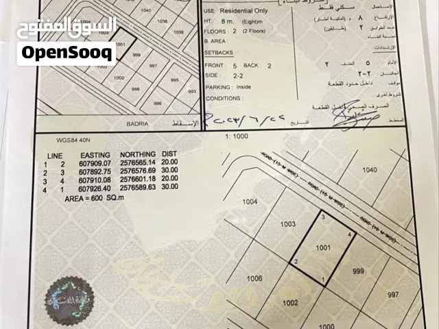 ارض للبيع رقم القطعه 1001