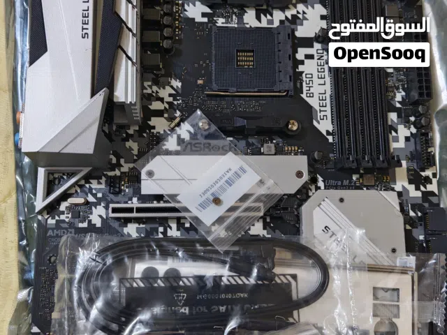 مذربورد asrock steel legend b450 جديدة
