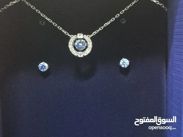 حلقان وسلسله من سواروفسكي