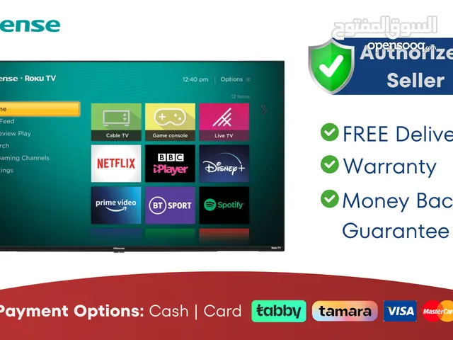 Hisense 75 inch Smart TV - 4K - Warranty - Free Delivery - 32 43 50 55 65 85