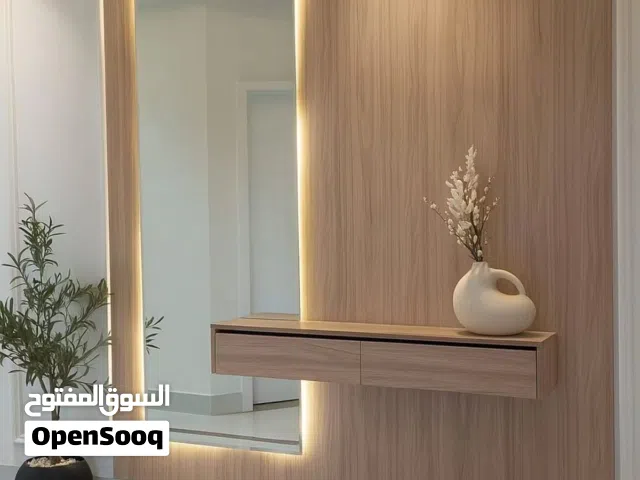 يتوفر تفصيل ارفف ومرايات باشكال حديثه