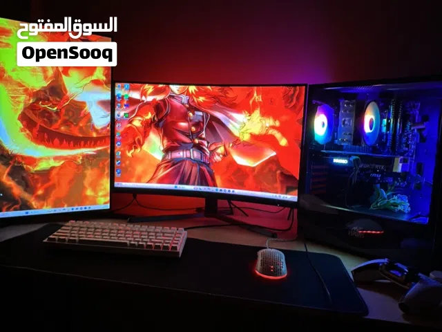 بي سي مع شاشه وطاوله وكرسي قيمنق وسماعه وماوس وكيبورد مواصفات البي سي تحت ورقم التواصل تحت بالوصف