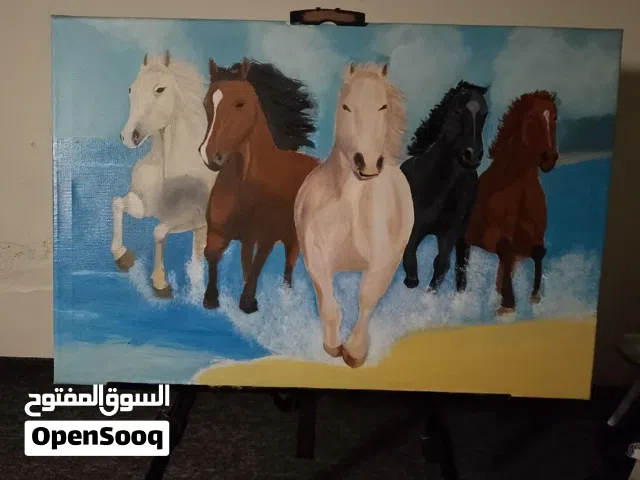 لوحة رسم على الكانفاس بالالوان الاكريليك قياس 60×40