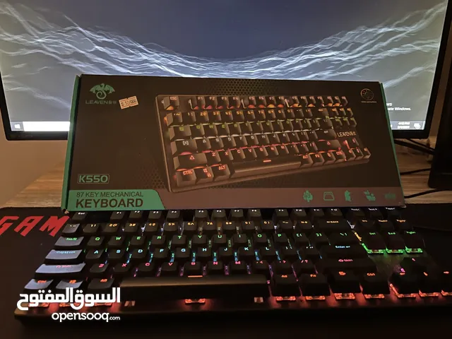 كيبورد ميكانيكل لون اسود سويتش ازرق من شركه imice مافيه شي عندي من كذا شهر استعمال جيد نضيف ب 5