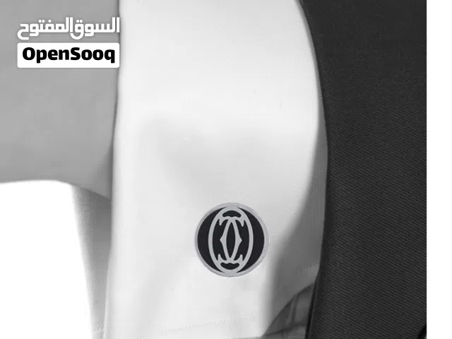 Cartier C de Cartier pair of cufflinks in silver and enamel