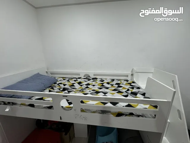 Bed with mattress and desk سرير مع مرتبه و مكتب