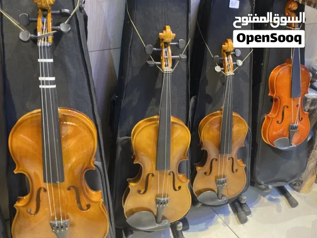 الات موسيقية وترية تعليمية واحترافية كمان تشلو جيتار عود كمان تعليمي فل خشب صوت قوي جميع الاحجام