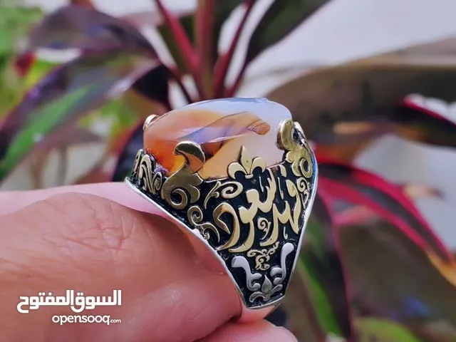 خواتم فضة رجالية نحت حسب الطلب على الاسم