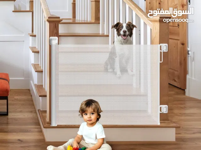 Mmcici Retractable Safety Mesh Baby and Pet Gate