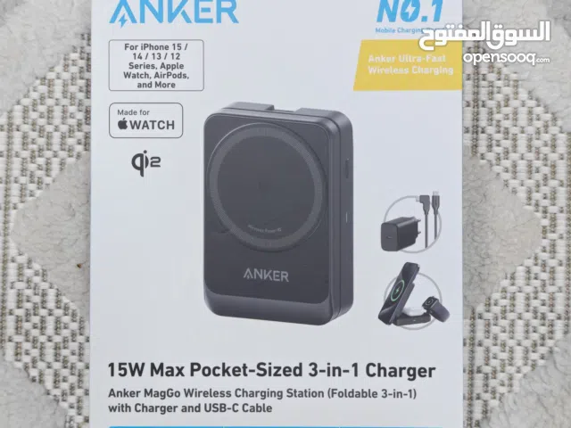 شاحن مكتبي وايرليس ماركة ANKER متعدد 3 في 1 جديد