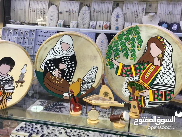 دف 3 قطع مرسوم يدوي شغل فلسطيني