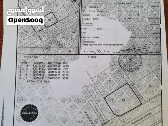 ارض صناعيه الجفنين السيب  كورنر على شارعين و سكه