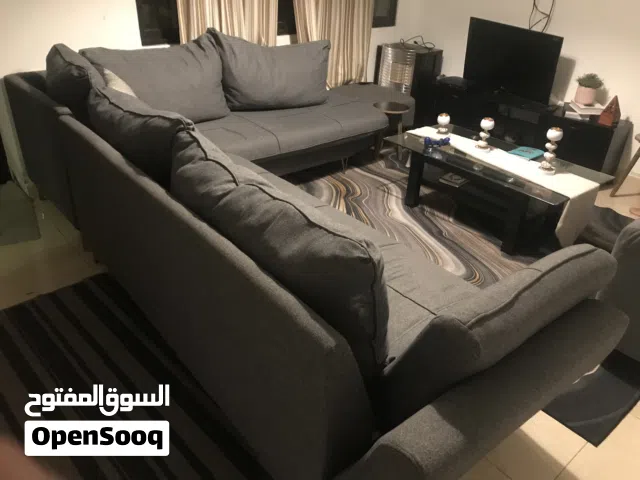طقم كنب + صوفا ايكيا وطاوله للبيع
