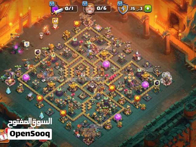 حساب كلاش اوف لفل 14 مكس