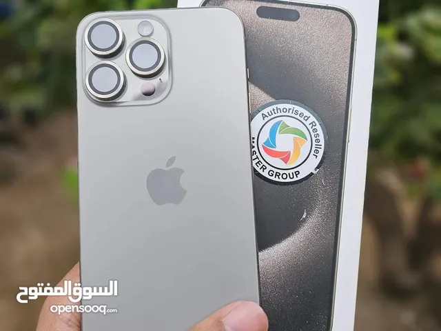 آيفون 15برو ماكس تيتانيوم 256 مستخدم 3 اشهر فقط بطاريه 99 نظافه 100%