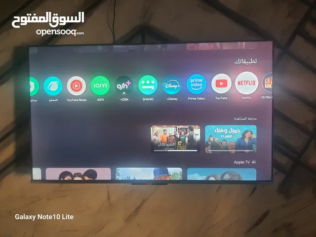 شاشه هاينسس جديده بلكرتونه استعمال اسبوع مع كفاله سنه QLED فل سمارت جوجل