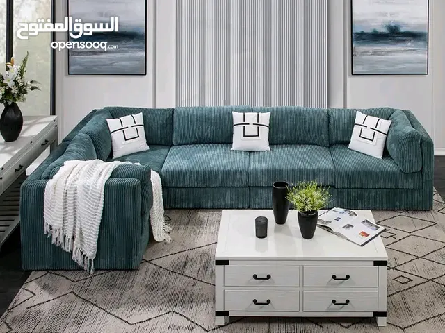 كنب زاوية مودرن 7 مقاعد نظيف جداً