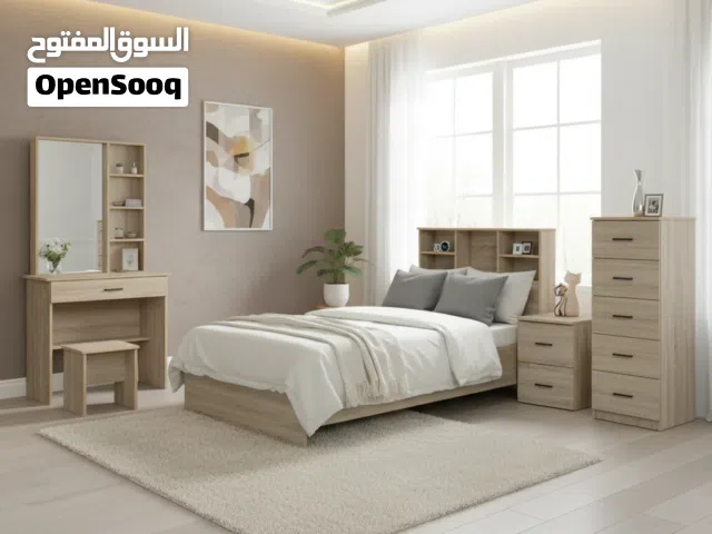 طقم غرفة نوم ماليزي 5 قطع بلوط سونوما - BD-9020