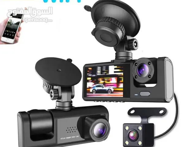 كاميرا مراقبة السيارة Dash Cam مزودة بثلاث كاميرات امامية وداخلية وخلفية لحمايتك