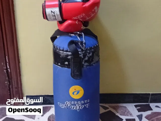 كيس ملاكمه بحاله جيده مع قفازات نوع جيد
