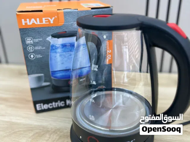 غلاية كهربائية زجاج HALEY – ستانلس ستيل  Electric Glass Kettle – تصميم عصري  غلاية أنيقة بزجاج شفاف