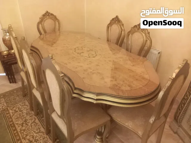 طاولة سفرة 7 كراسي مع بوفيه
