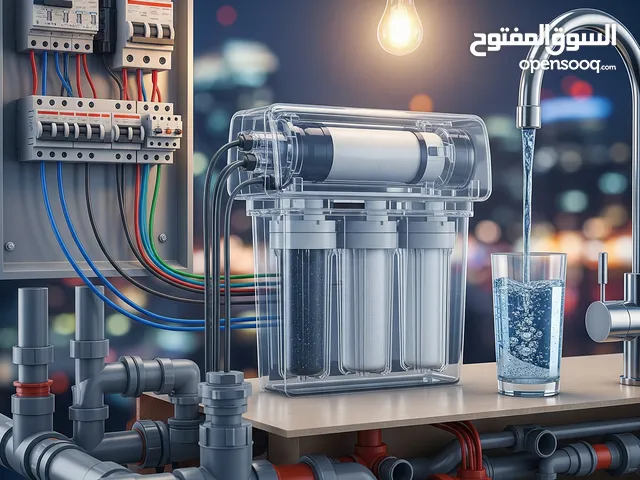 خدمتك كاملة... من الماء للكهرباء" تحلية _ سباكة _ كهرباء شغل مضمون – سرعة – خبرة