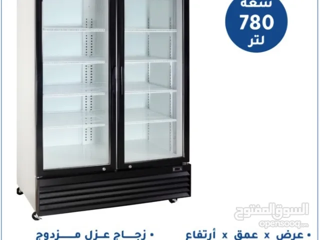 ثلاجة عرض ناشونال الكتريك بابين 780 لتر توفير طاقة زجاج دبل كفالة 3 سنوات للماتور شامل التوصيل