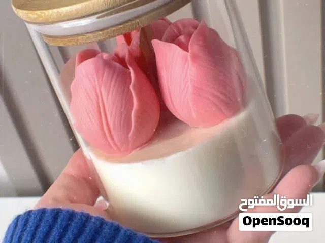 زهور شمع معطر