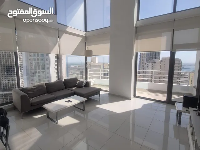 للايجار شقة دوبلكس غرفة وصالة وحمامان وبلكونة ومطبخ مفتوح